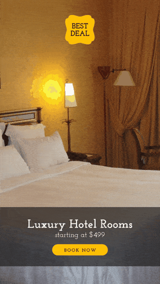 Hotel Room Frame by Frame Video Story Banner Example