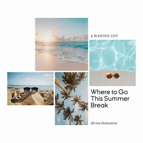Editable Summer Travel Photo Collage