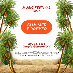 Summer Forever Festival - Editable Colorful Design