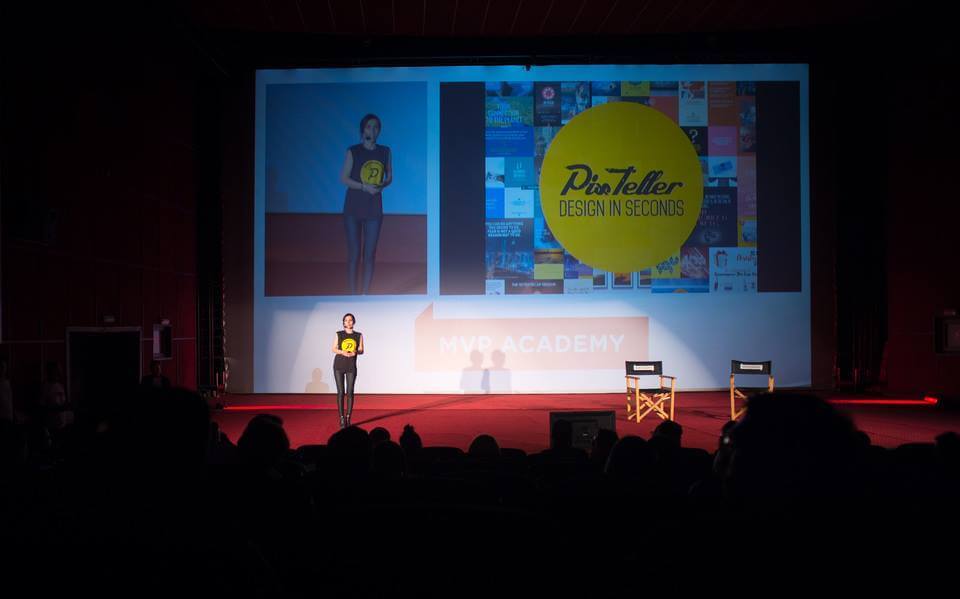 Silvia pitching for PixTeller
