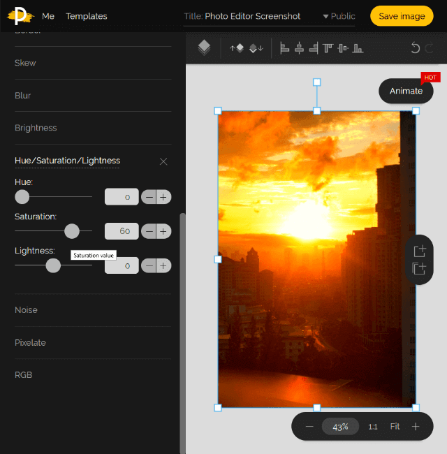 Adjust Your Photo Brightness, Hue, Saturation, Lightness and more