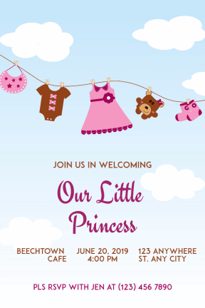 Baby Shower #baby #invitation #babyshower #littlegirl #girl