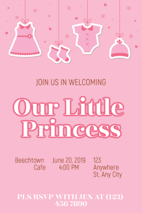 Baby Shower #baby #invitation #babyshower #littlegirl #girl