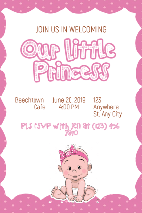 Baby Shower #baby #invitation #babyshower #littlegirl #girl