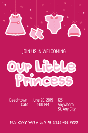 Baby Shower #baby #invitation #babyshower #littlegirl #girl