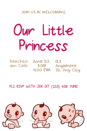 Baby Shower #baby #invitation #babyshower #littlegirl #girl