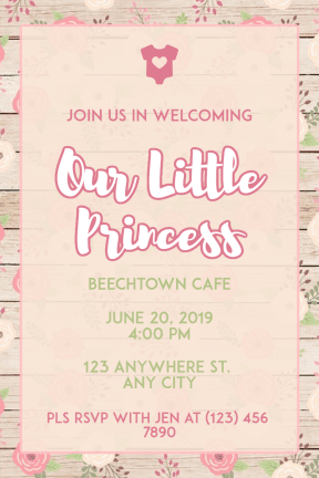 Baby Shower #baby #invitation #babyshower #littlegirl #girl