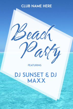 Beach Party #invitation #summer #vibes #beach #beachparty #music #poster