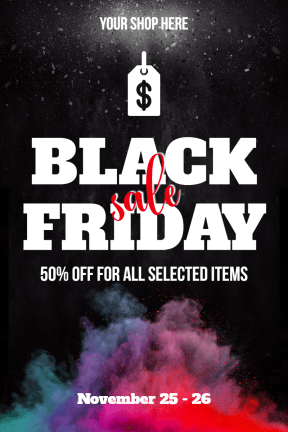 Black Friday #black friday #sale #black #poster #template #store