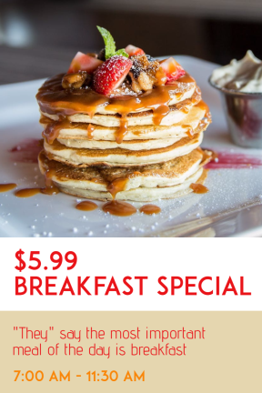 Breakfast special #template #food #poster #breakfast #special #food #business