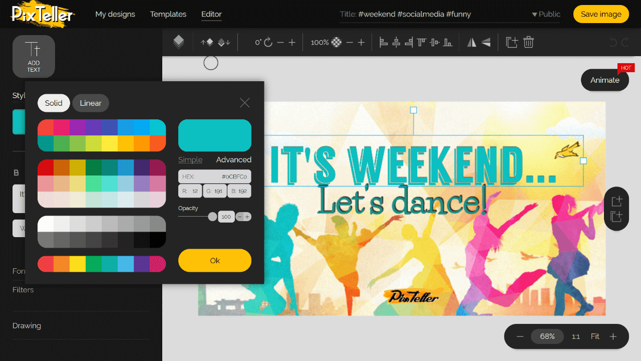 Card Editor Software Screenshot