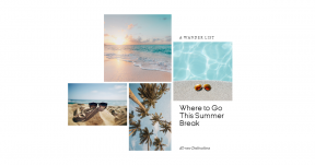 Editable Summer Travel Photo Collage