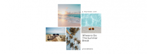 Editable Summer Travel Photo Collage
