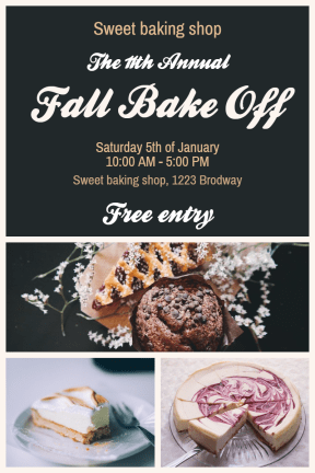 Fall Bake Off #invitation #poster #business #fall #autumn #bake #baking 