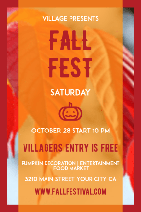Fall Festival #fall #festival #poster #autumn #invitation