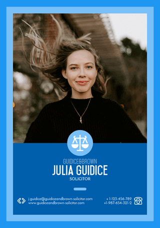 Business Flyer Example with Blue Background