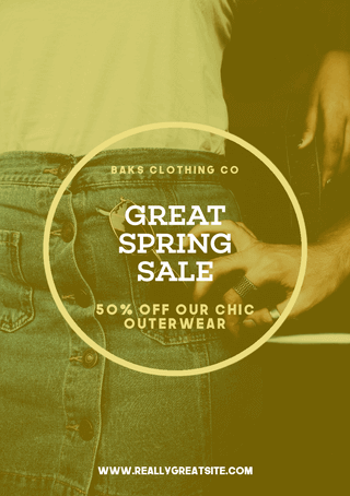 Editable Great Spring Sale Flyer Template