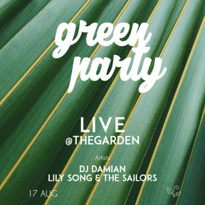 green party #summer #party #invitation #poster #green