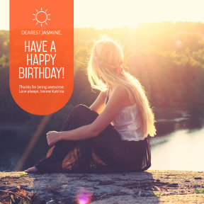 Happy Birthday Photo Social Media Post