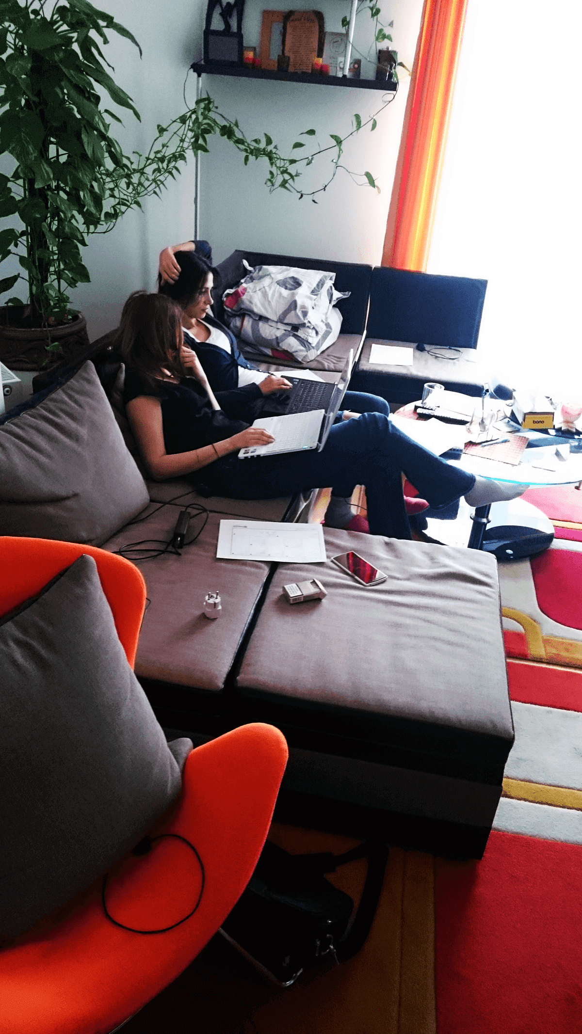 Silvia and Irina working on PixTeller