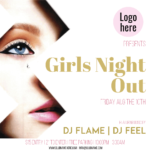 Girls Night Out Invitation Design Easy to Customize