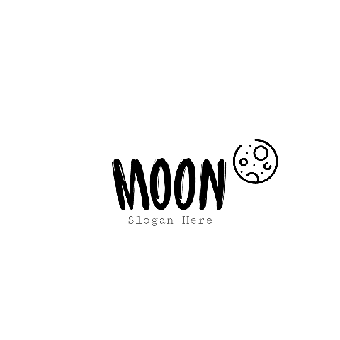 Black Moon Logo Example with No Background