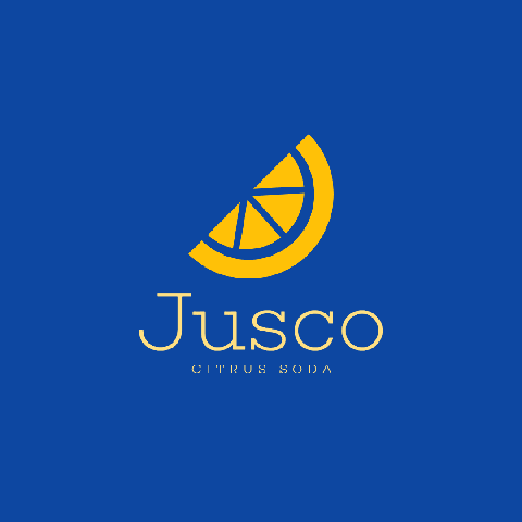 Citrus Logo Example in Orange and Blue Background Color