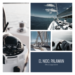 Minimalist Simple Photo Collage Black and White - for Social Media Post