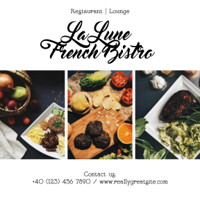 Photo Collage Custom Design for Restaurant - Social Media Post