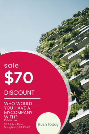 Portrait design template for sales - #banner #businnes #sales #CallToAction #salesbanner #urban #tree #sky #property #real #building #estate #design #condominium