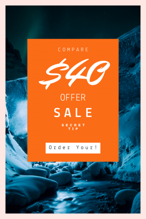 Portrait design template for sales - #banner #businnes #sales #CallToAction #salesbanner #gigjökull #inside #visual #atmosphere #glacial #highlighted