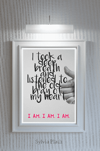 Inspiration Image Frame with Text Poster Example