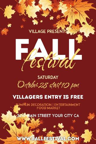 October Party Editable Poster Example
