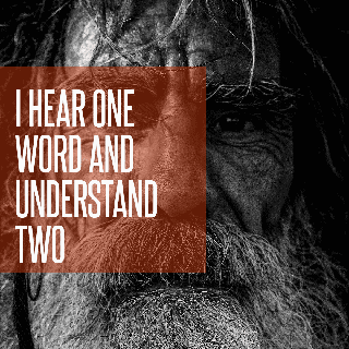 Editable Motivational Square Photo Quote with an Old Person Behind