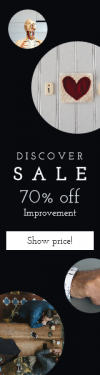 Skyscraper wide web banner template for sales - #banner #businnes #sales #CallToAction #salesbanner #healthcare #throat #coffee #eyeball #tile #treatment #wooden #geometric #geometrical #texture