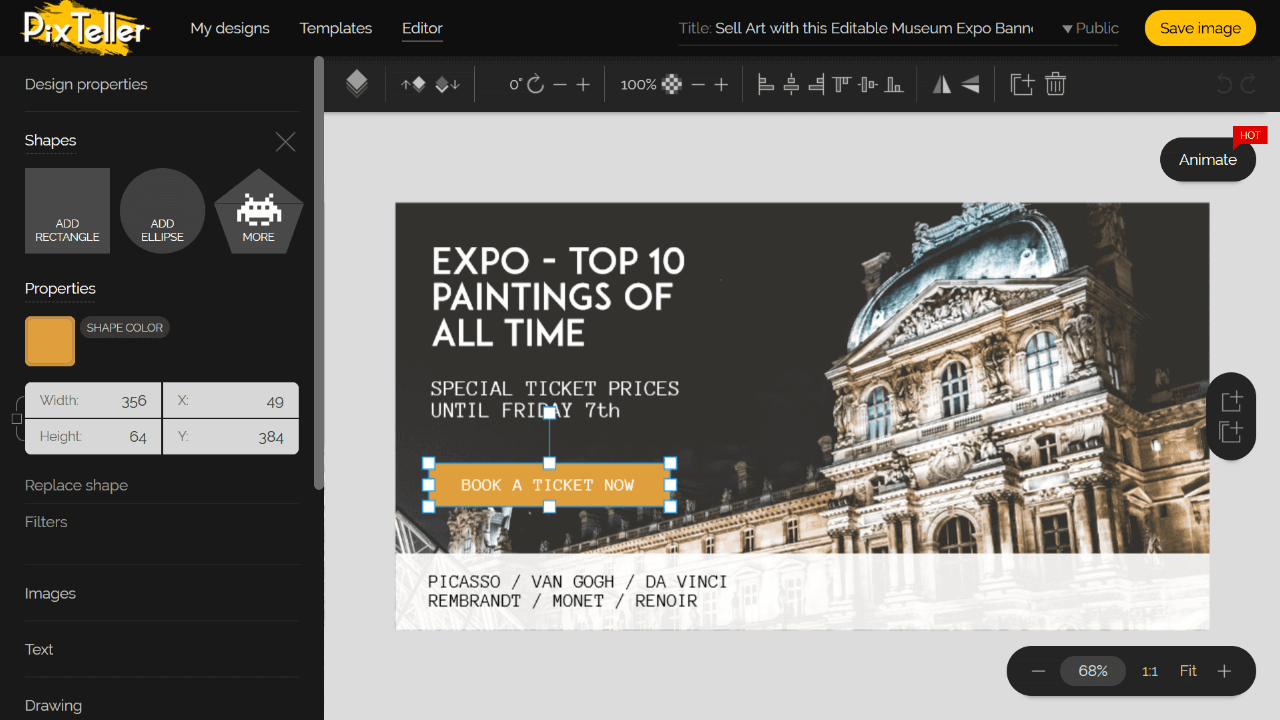 Social Media Image Editor Screenshot