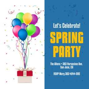 Spring Party Anniversay Invitation Template - #invitation #anniversary