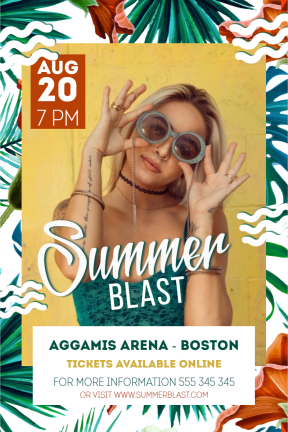 Summer blast #invitation #summer #music #poster #vacation #vibes