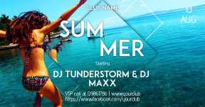 Summer club party #invitation #poster #club #vibe #summer #party #festival #music 