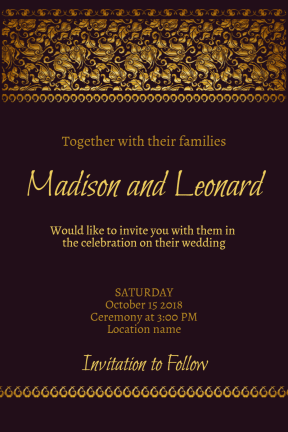 Wedding invitation #invitation #wedding #love #ceremony #marriage 