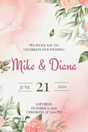 Wedding Party Happy Birthday Party Invitation Elegant Minimal